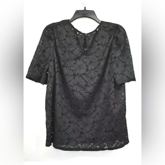 Chelsea 28 Gray Lace Blouse Size Small NWT - Picture 3 of 7